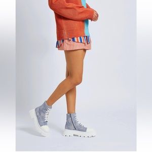 Designer inspired made in Italy 100% cow leather sneakers/ ankle boots 10/ 40